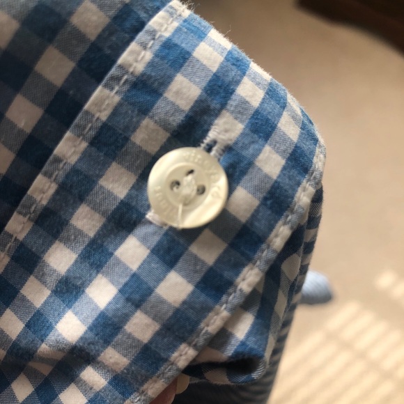 Vineyard Vines Blue Gingham Plaid Button Down sz8 - Picture 5 of 11